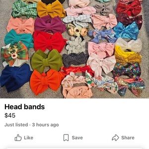 Over 50 Colorful Bow Headbands Set